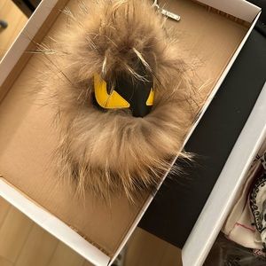 Large size furry bag charm